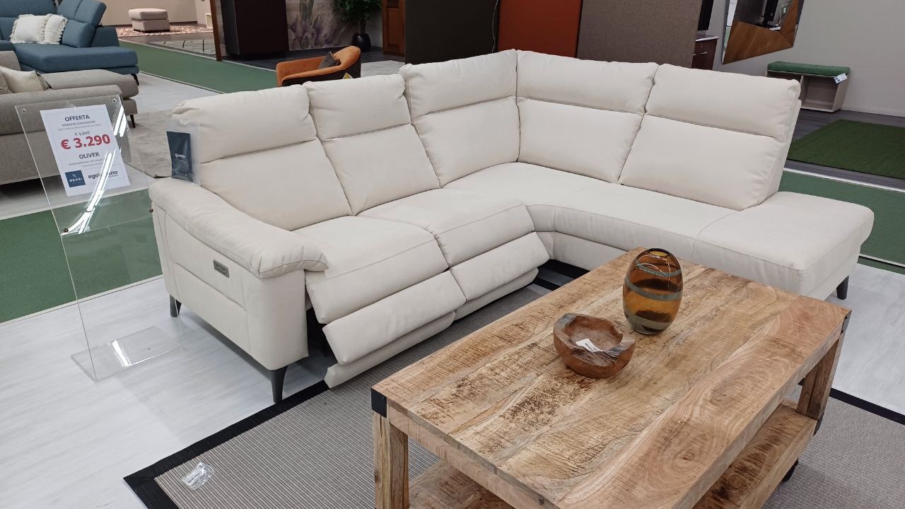 Divano Angolare con 2 Relax Elettrici Egoitaliano