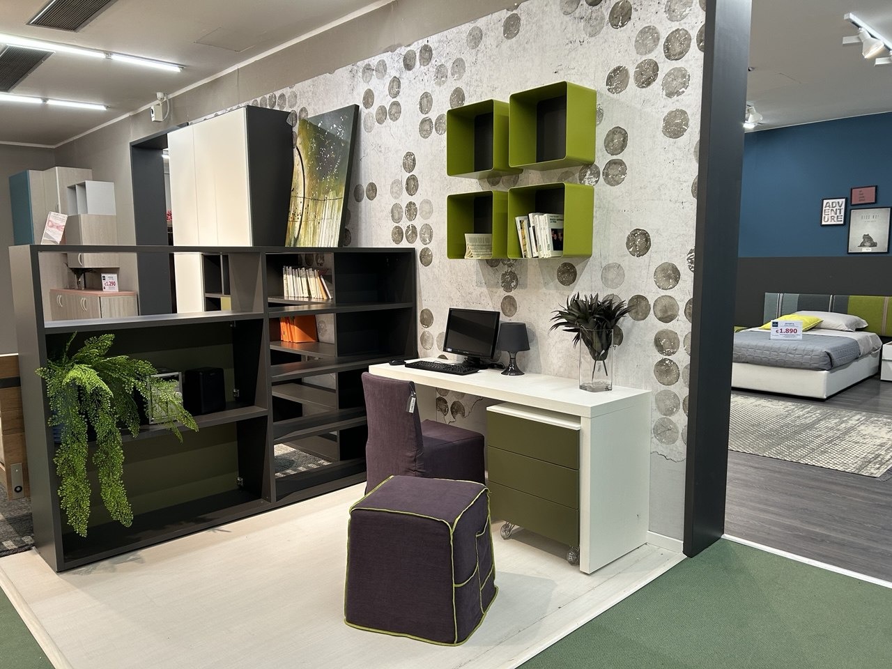 Scrivania con Cassettiera e Pensili Ciko Gruppo Tomasella